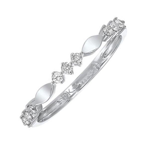 10kt white gold & diamond sparkle fashion ring   - 1/6 ctw