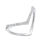 10kt white gold & diamond sparkle fashion ring   - 1/4 ctw