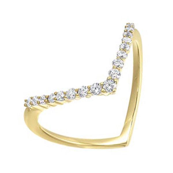 10kt yellow gold & diamond sparkle fashion ring   - 1/4 ctw