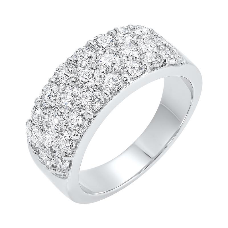 14kw multi row prong diamond band 2ct, emo64-4w