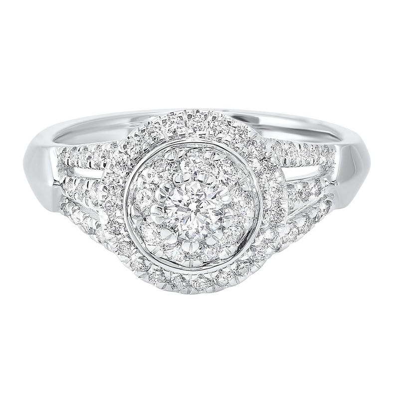14kw c&c micro prong diamond ring 3/4ct, wb5779ir-4wc