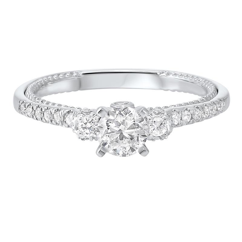 14kw c&c split prong diamond ring 3/4ct, wb5776ir-4wc