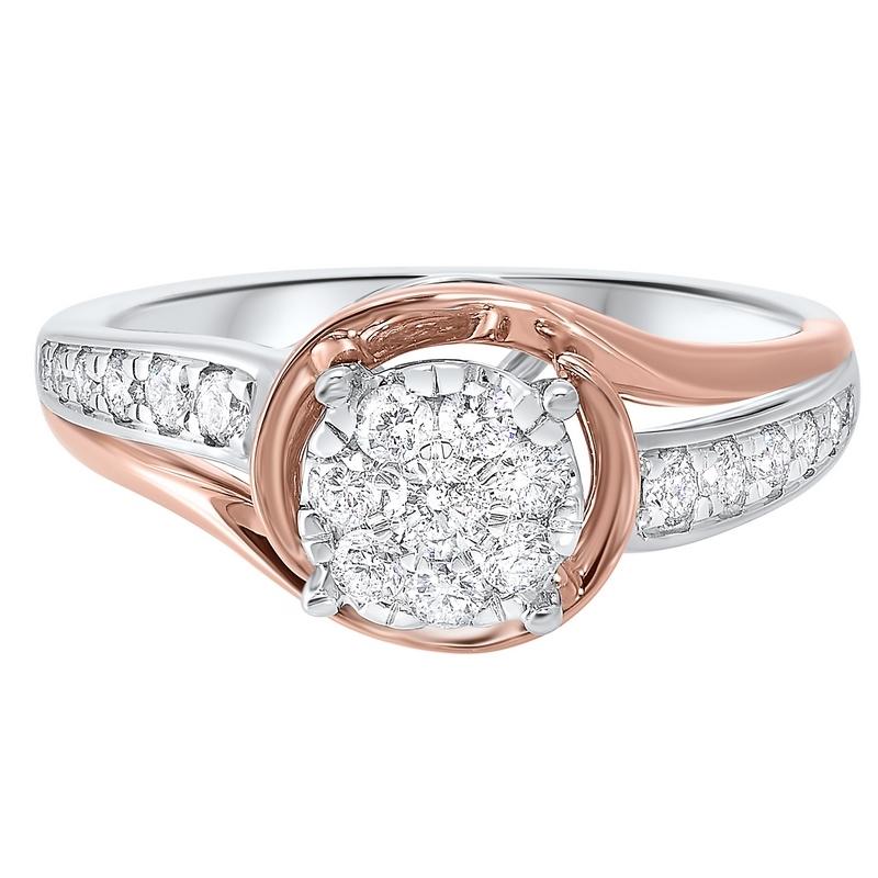 14ktt c&c micro prong diamond ring 1/2ct, rg71816-4wd