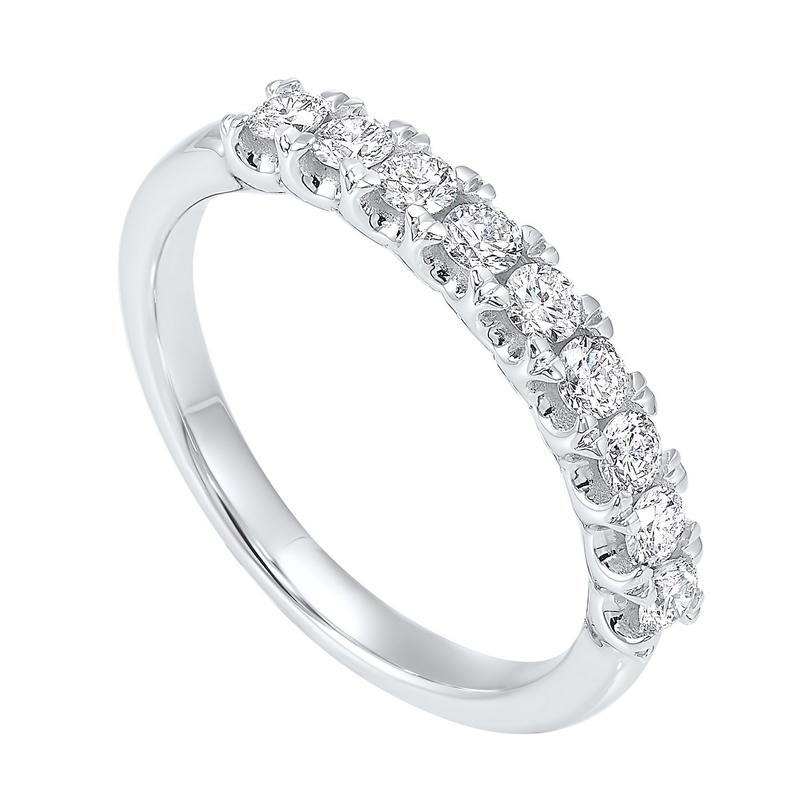 14kw prong diamond band 1/4ct, err50-4w