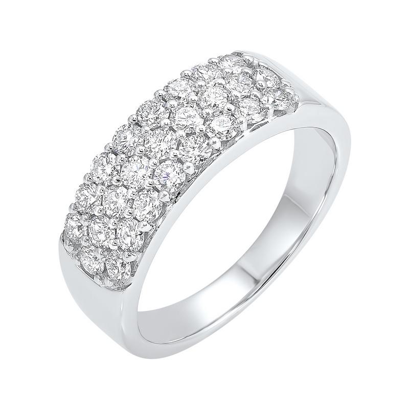 14kw multi row prong diamond band 1ct, emo53-4w