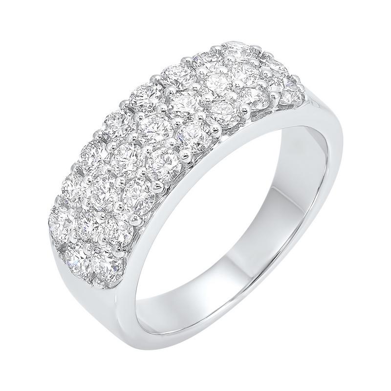 14kw multi row prong diamond band 1 1/2ct, emo54-4w