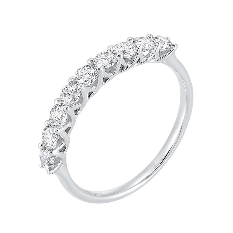 14kw 9 stone shared prong diamond band 3/4ct, fp4066-4wcr