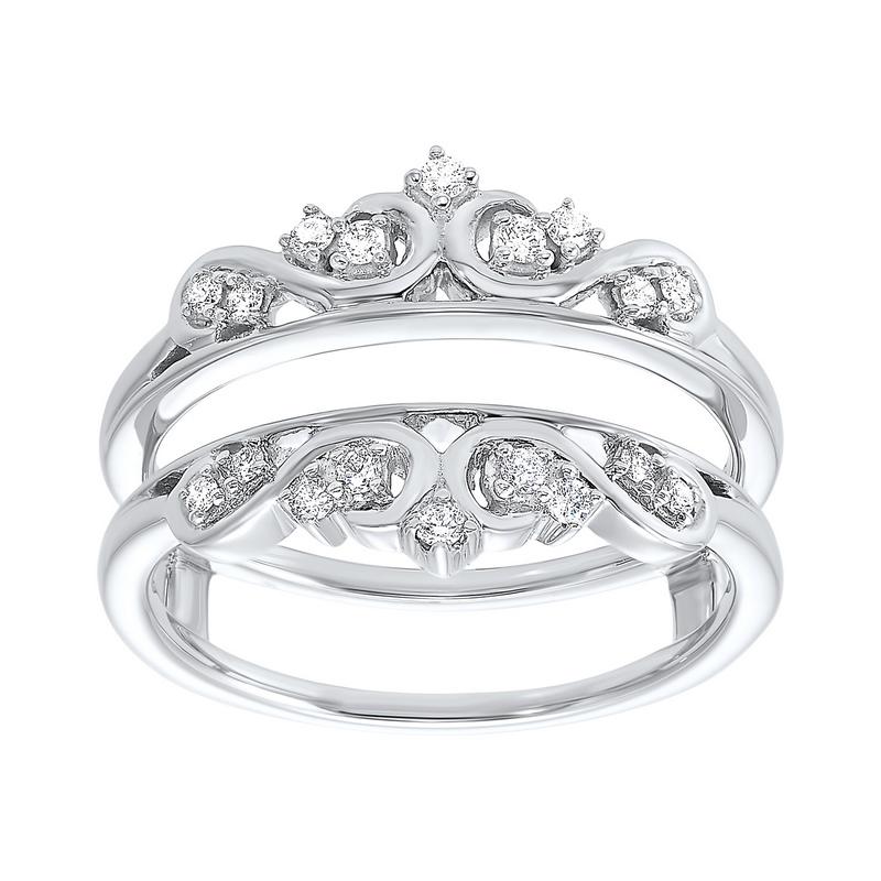 14kw inserts prong diamond ring 1/5ct, fp1422/75-4wc