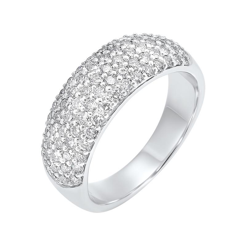 14kw multi row prong diamond band 1ct, ecr30-4w