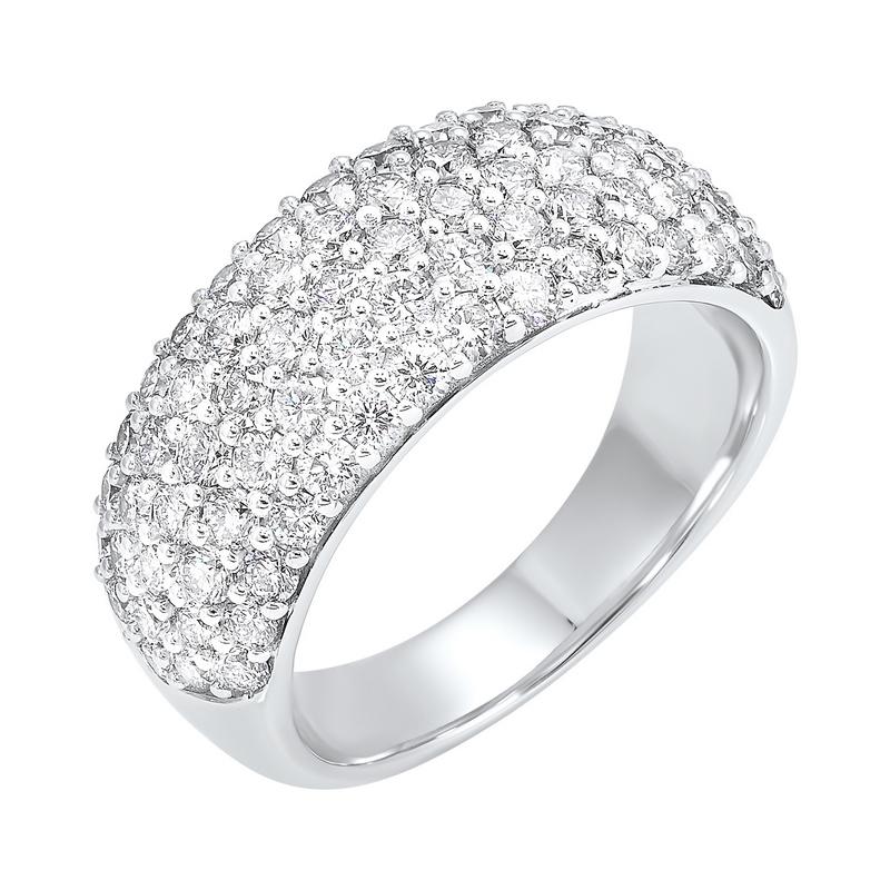 14kw multi row prong diamond band 2ct, ecr45-4w