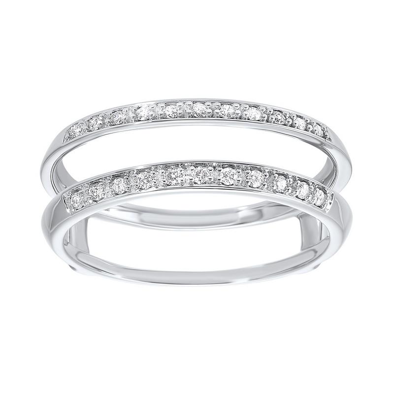 14kw inserts prong diamond ring 1/10ct, fp1422/100-4wc