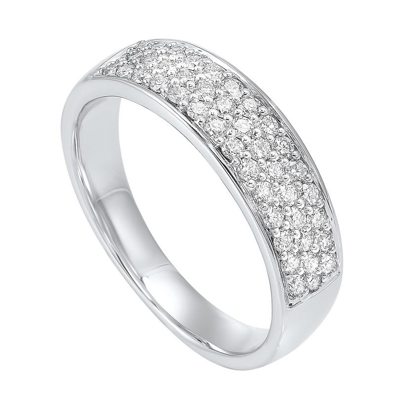 14kw multi row prong diamond band 1/2ct, ebr40-4w