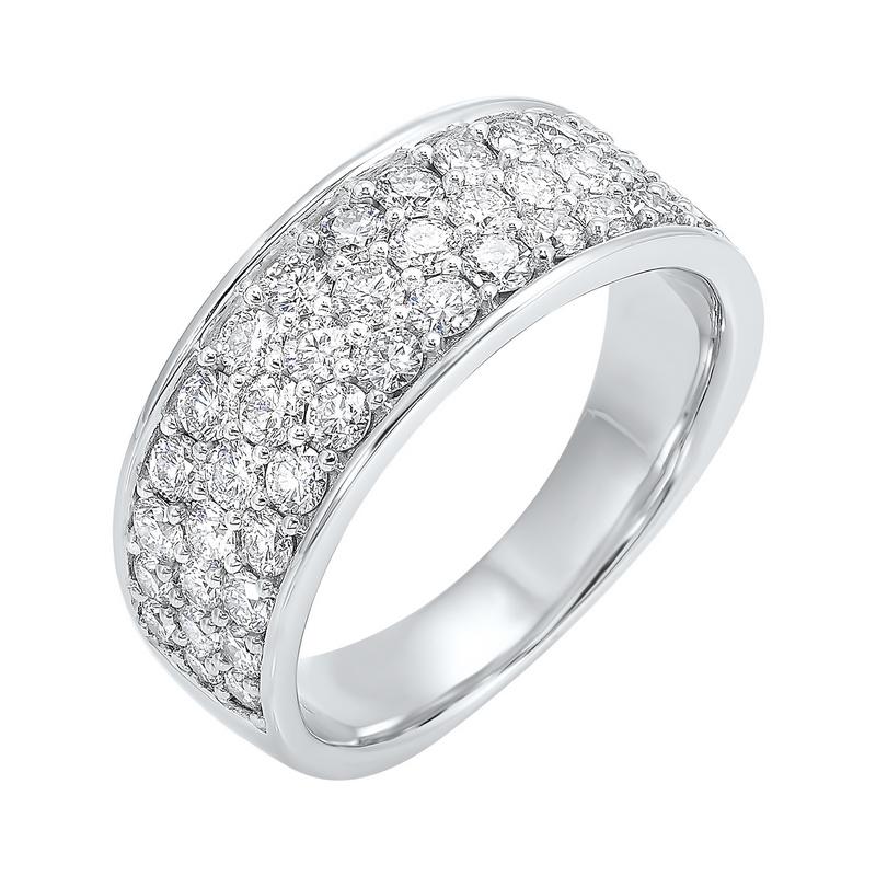 14kw multi row prong diamond band 1 1/2ct, ebr50-4w