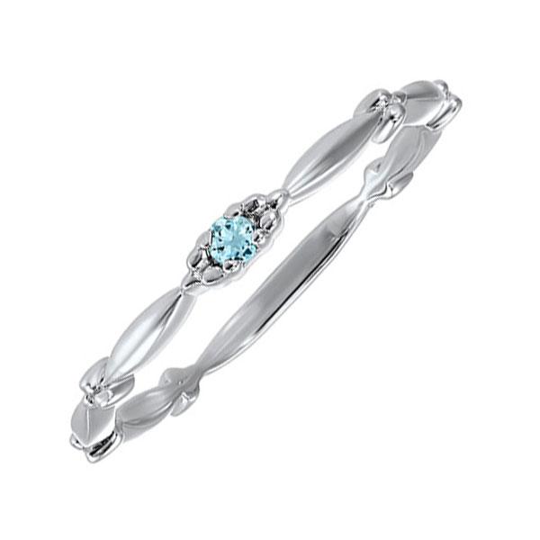 10kt white gold classic book birthstone stackable fashion ring