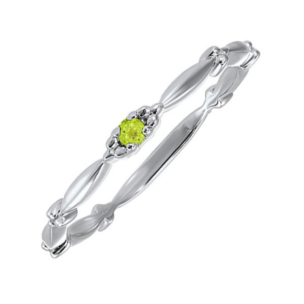 10kt white gold classic book birthstone stackable fashion ring