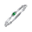 10kt white gold classic book birthstone stackable fashion ring