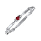 10kt white gold classic book birthstone stackable fashion ring