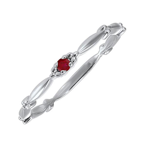 10kt white gold classic book birthstone stackable fashion ring