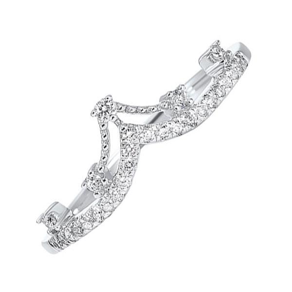 10kt white gold & diamond classic book stackable fashion ring  - 1/5 ctw