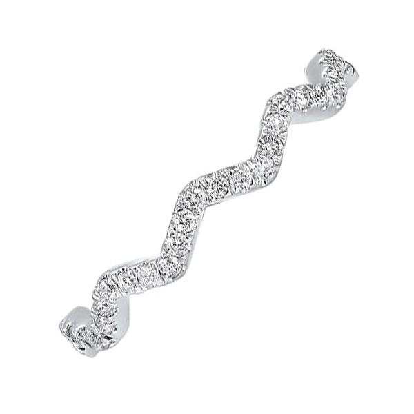 10kt white gold & diamond classic book stackable fashion ring  - 1/5 ctw