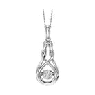 silver (slv 995) diamond classic book rhythm of love neckwear pendant  - 1/10 ctw
