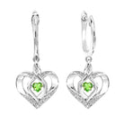 SS Diamond ROL-Birthst Heart Peridot Basics Earring, Fernbaugh's Jewelers, ROL2165D