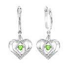 SS Diamond ROL-Birthst Heart Peridot Basics Earring, Fernbaugh's Jewelers, ROL2165D
