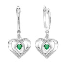 SS Diamond ROL-Birthst Heart Emerald Basics Earring, Fernbaugh's Jewelers, ROL2165E