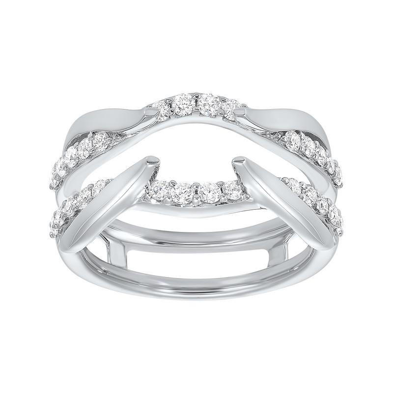 14kw inserts prong diamond ring 1/2ct, pd10038-4wd