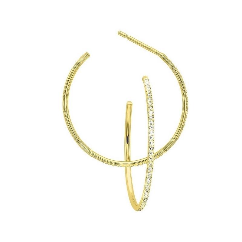diamond ultra-slim hoop earrings in 14k yellow gold (1/20ctw)
