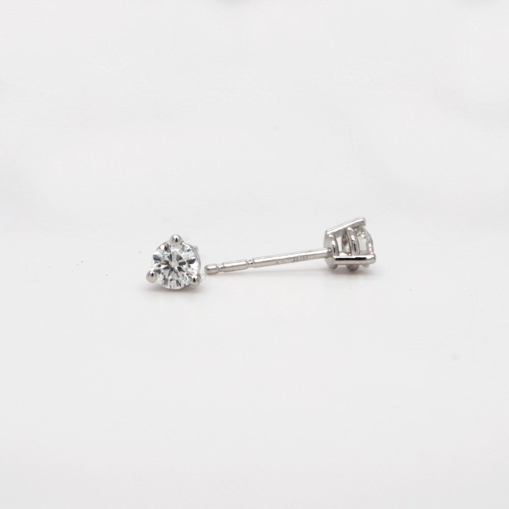 SallyK 1/3 CTW Round Diamond Stud Earrings Backs