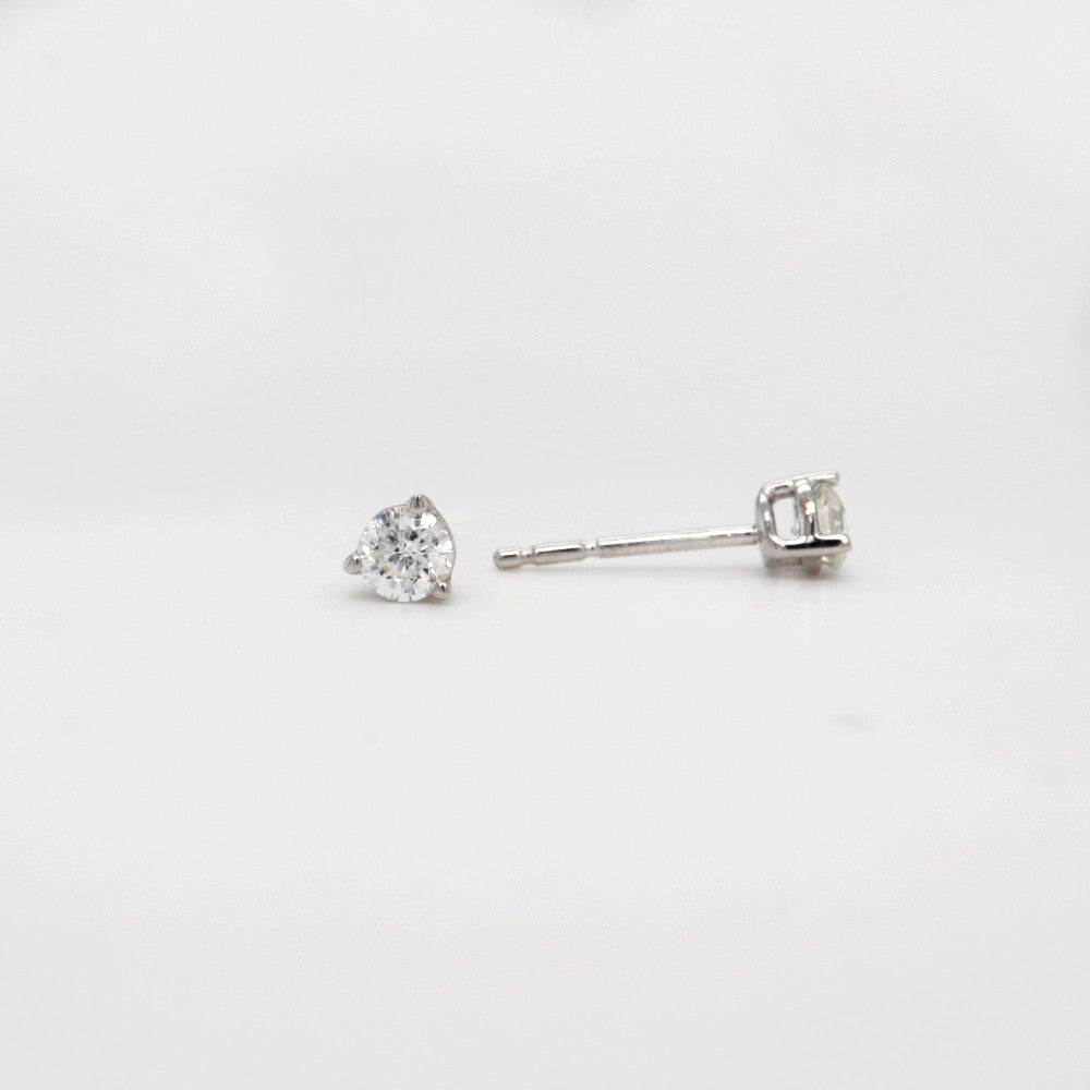 SallyK Multi-Faceted Round Diamond Stud Earrings backs