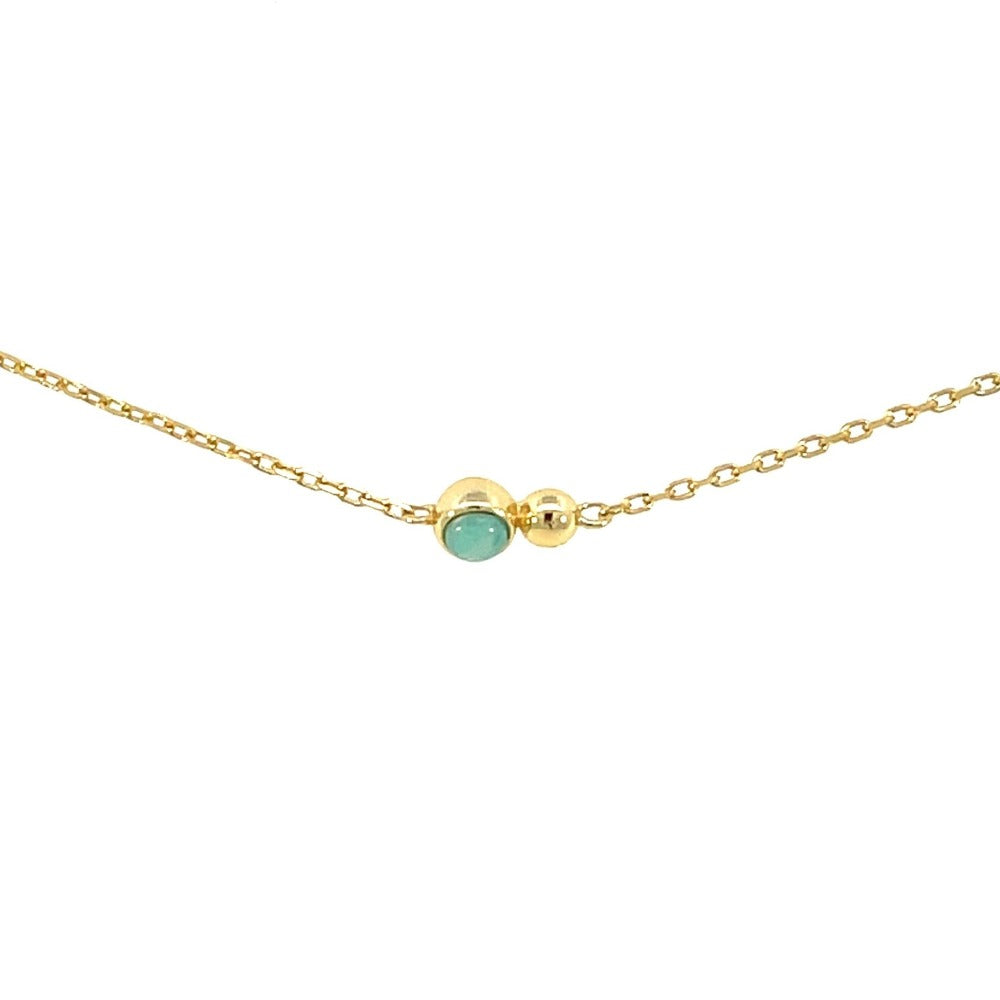 Ania Haie Sterling Silver Amazonite Orb Chain Bracelet with Yellow Overlay