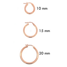 View of all three hoop sizes to show the difference between the sizes. Shows sizes in descending order.