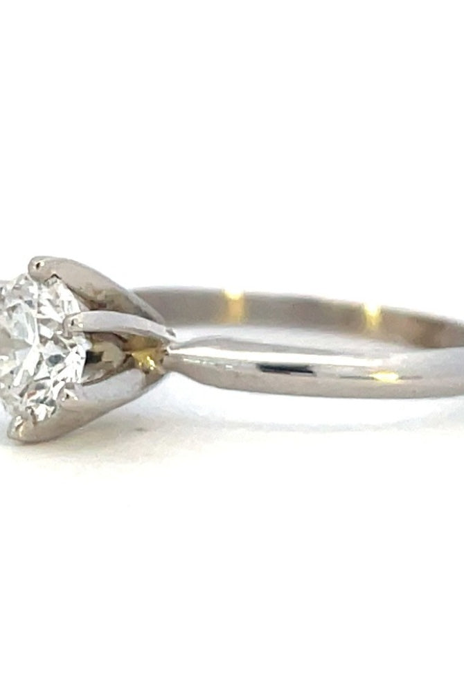 14KW Solitaire Lab Grown Diamond Engagement Ring .84 CT side 2