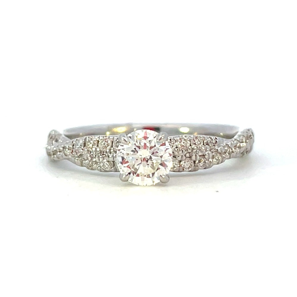 SallyK Twisted Shank Engagement Ring