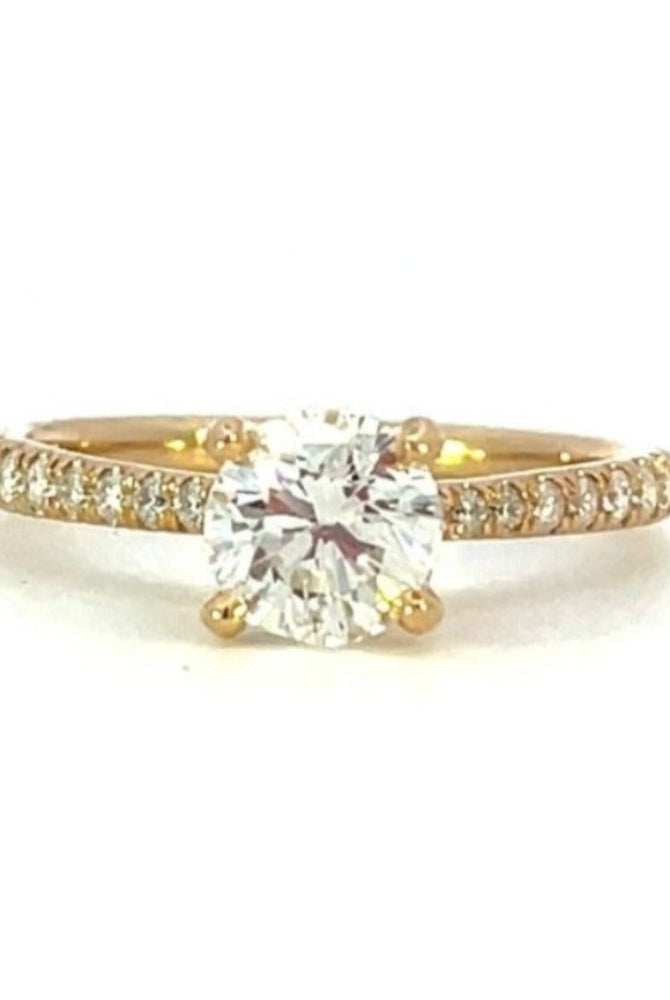 SallyK 14K Yellow Gold Diamond Engagement Ring