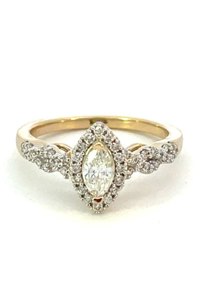 14KY Criss-Cross Style Engagement Ring_100-00923