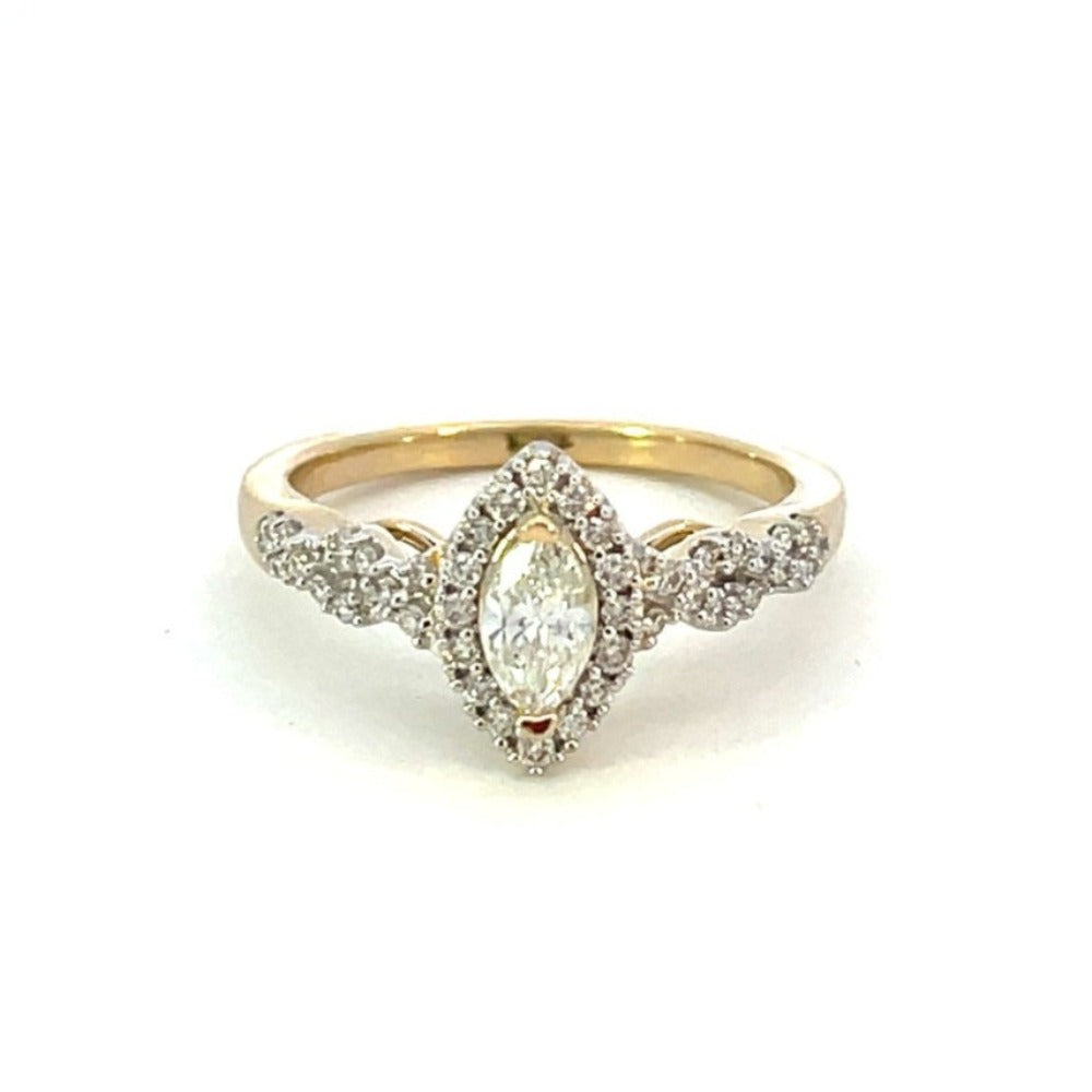 14KY Criss-Cross Style Engagement Ring_100-00923
