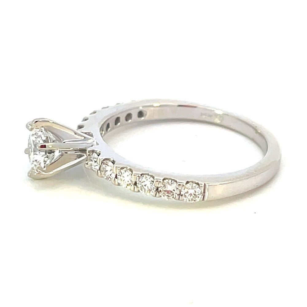 14KW Diamond Engagement Ring with Side Accents .92 CTW side 2