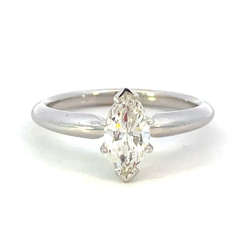 14KW Marquise Cut Diamond Solitaire Engagement Ring 1 CT