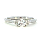 Semi-Set 14KW SallyK Diamond Engagement Ring with Accents 1/12 CTW