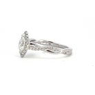 14KW Criss Cross Marquise Diamond Engagement Ring with Halo .75 CTW side 3