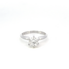 top/front view of 1.04 ct solitaire diamond engagement ring.