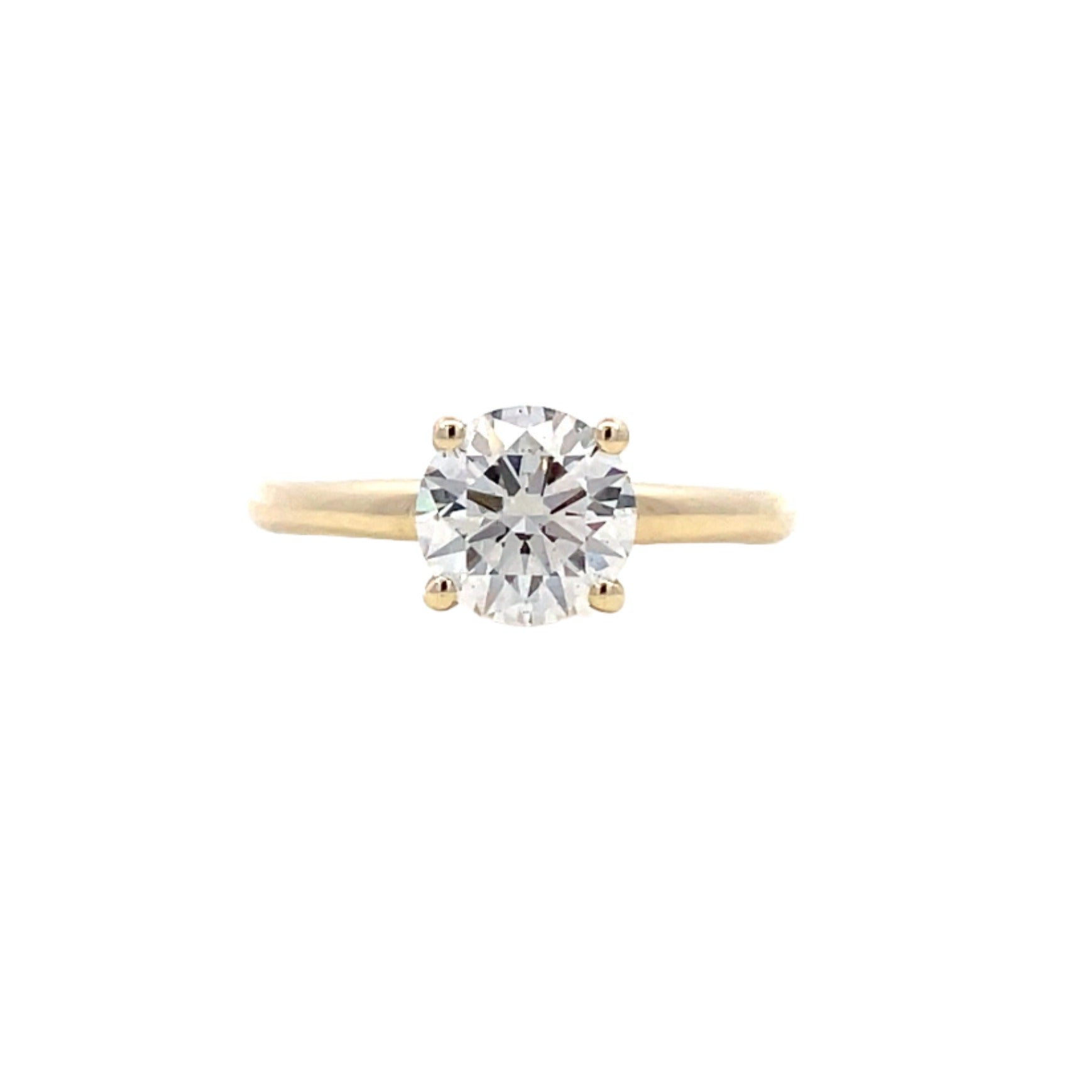 Lab-Grown Round Brilliant Cut Solitaire Engagement Ring