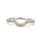 14K White Gold Curved Diamond Band .15 CTW side 1