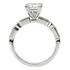 Princess Sapphire and Diamond Semi-Mount Ring