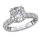 Round 8-Stone Semi-Mount Diamond Engagement Ring