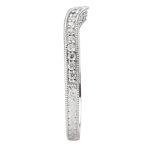 Round Curved Wedding Band