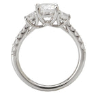 Round 3 Stone Semi-Mount Diamond Ring